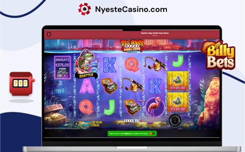 Demospill av Big Bass Vegas hos BillyBets.