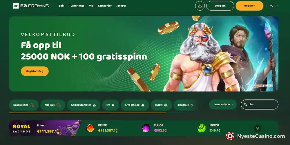 Anmeldelse av 50 Crowns Casino
