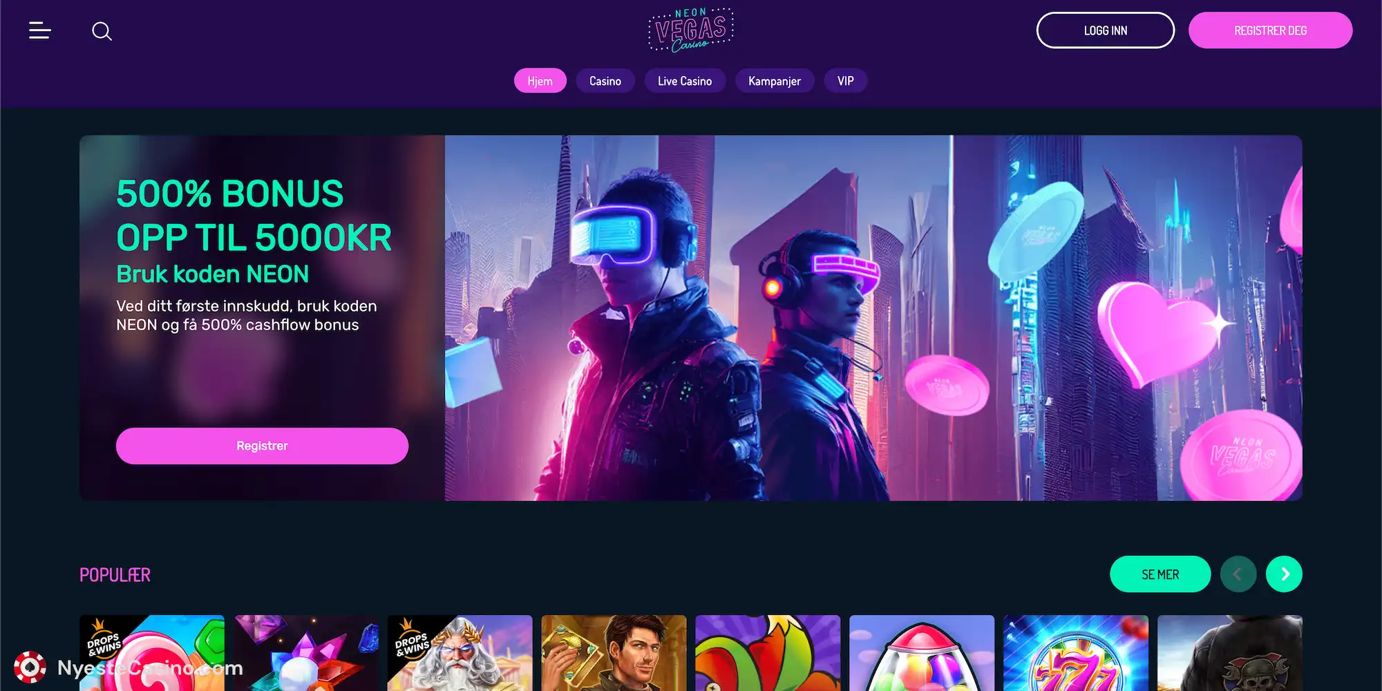 Anmeldelse av NeonVegas Casino
