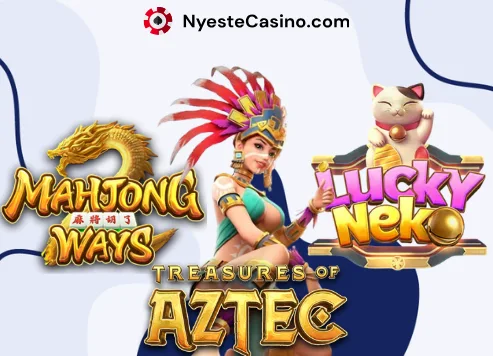 PG Soft-spillene Mahjong Ways, Lucky Neko og Treasures of Aztec