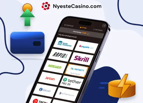 Betalingsmetoder på mobilcasino