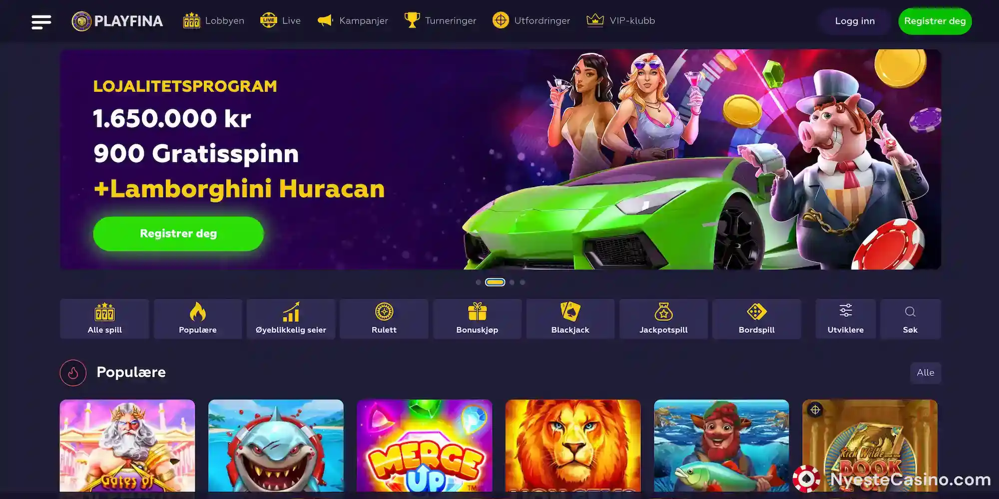 Anmeldelse av Playfina Casino