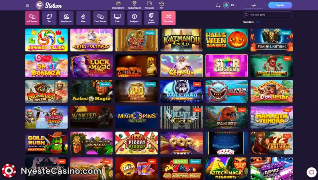 Slotum Casino - bonuser og kampanjer