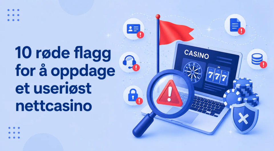 10 røde flagg for å oppdage useriøse nettcasino og casino svindel