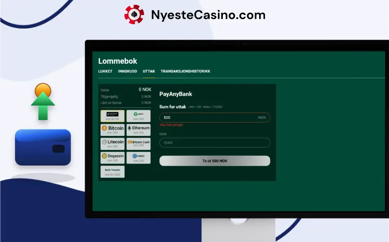 Uttaksalternativer hos Richard Casino.