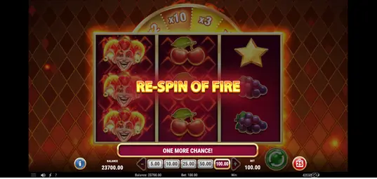 Fire Joker 100-gevinst med fruktsymboler, jokere og utbetaling på 1,20