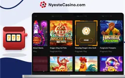 Nettcasino-lobbyen viser spillfliser med en demo-knapp over Sleeping Dragon Ultra Dark.