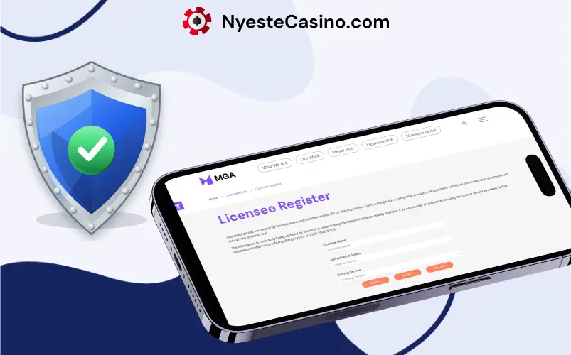 Sjekk av casinolisens og sikkerhet før du spiller på nettcasino.