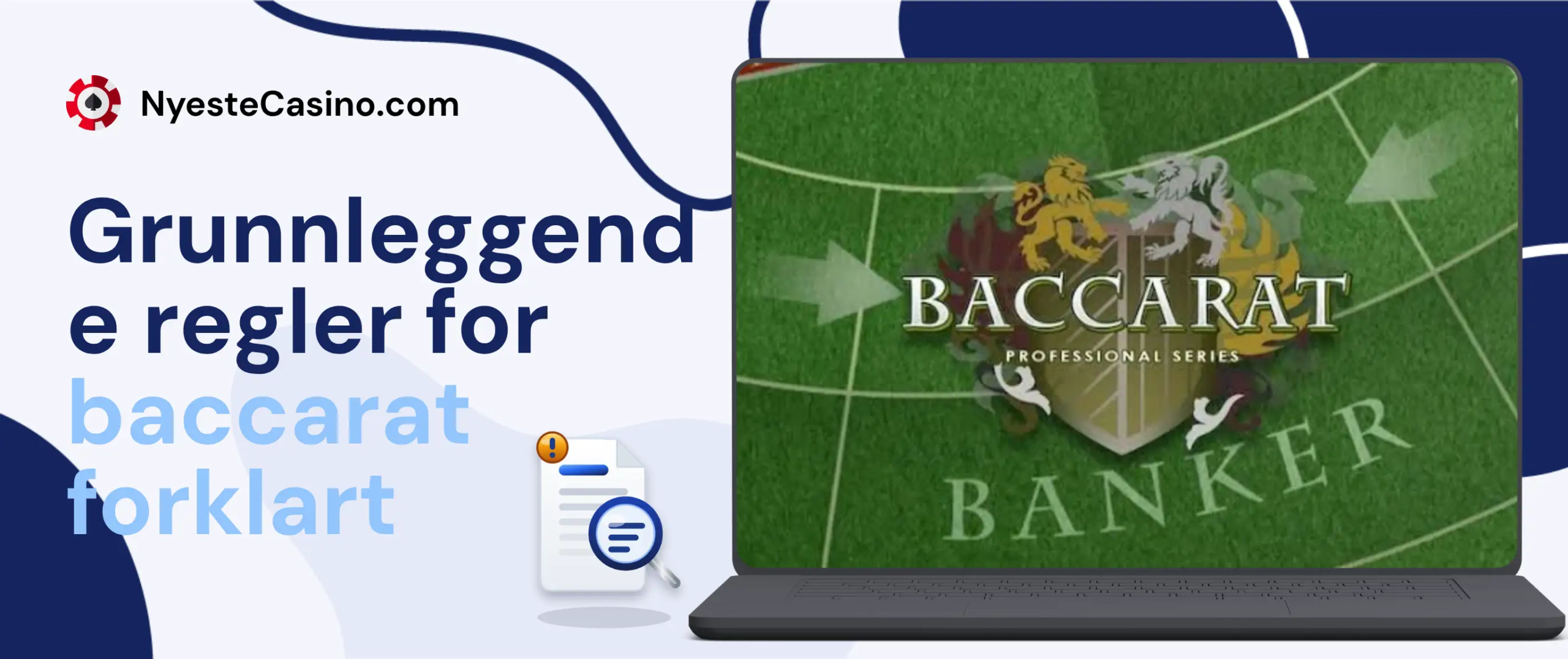 Grunnleggende regler for baccarat forklart med spillbord 