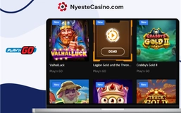 Skjermbilde som viser spilleautomater fra Play’n GO på nettstedet Nyeste.