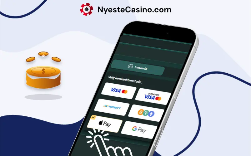 Å velge Apple Pay i kassen på et casino.