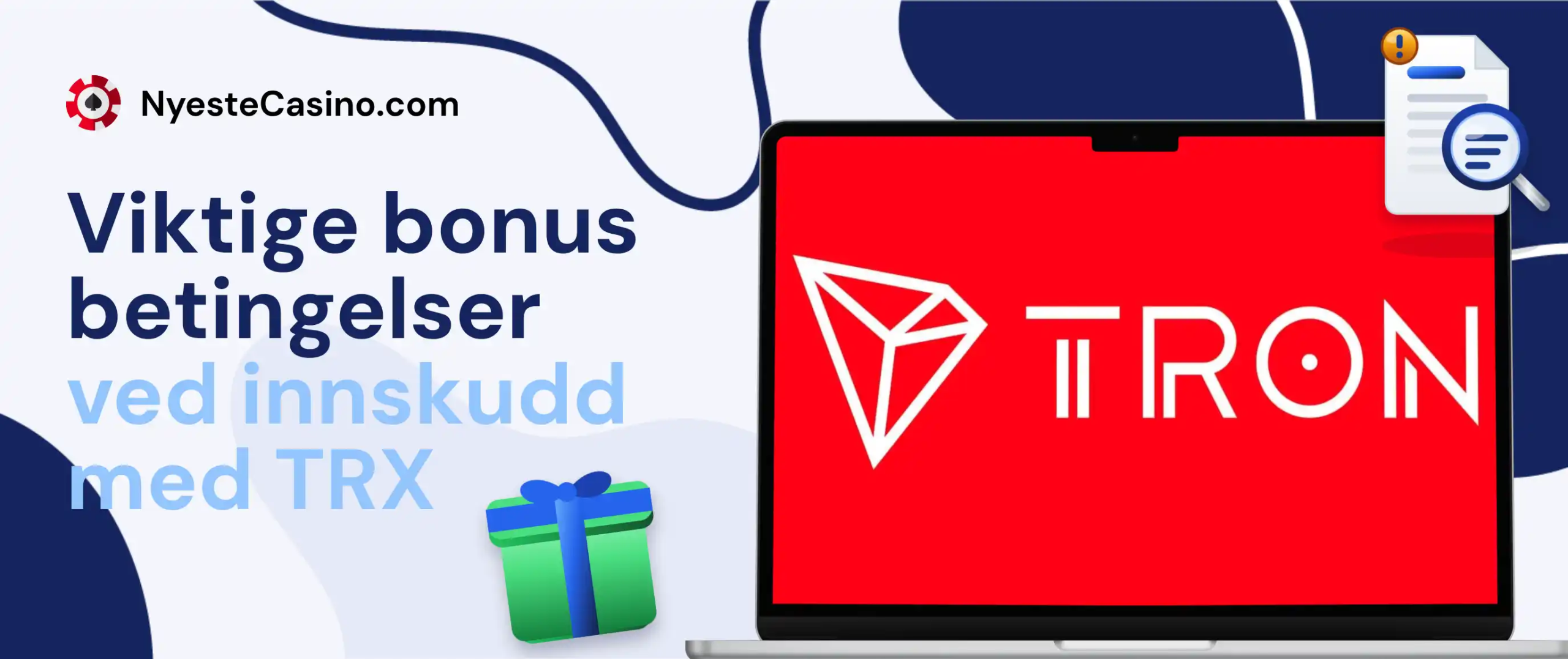 Skjerm med TRON-logo og sikkerhetssymbol for kryptobetalinger.