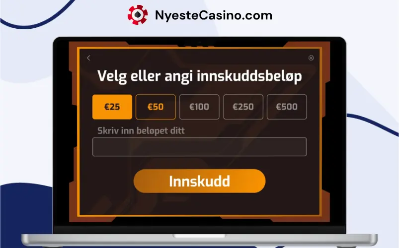 Flere innskuddsbeløp på en bærbar PC.
