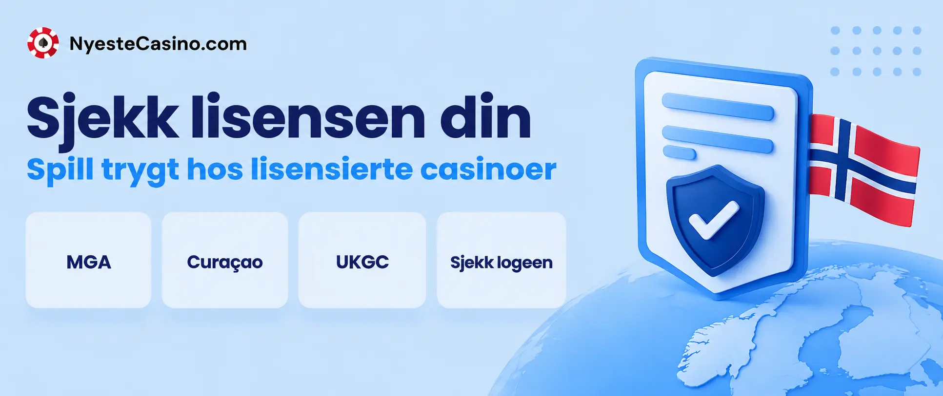 Banner som viser tips om ansvarlig spilling, som aldersgrense, innskuddsgrenser og pauser